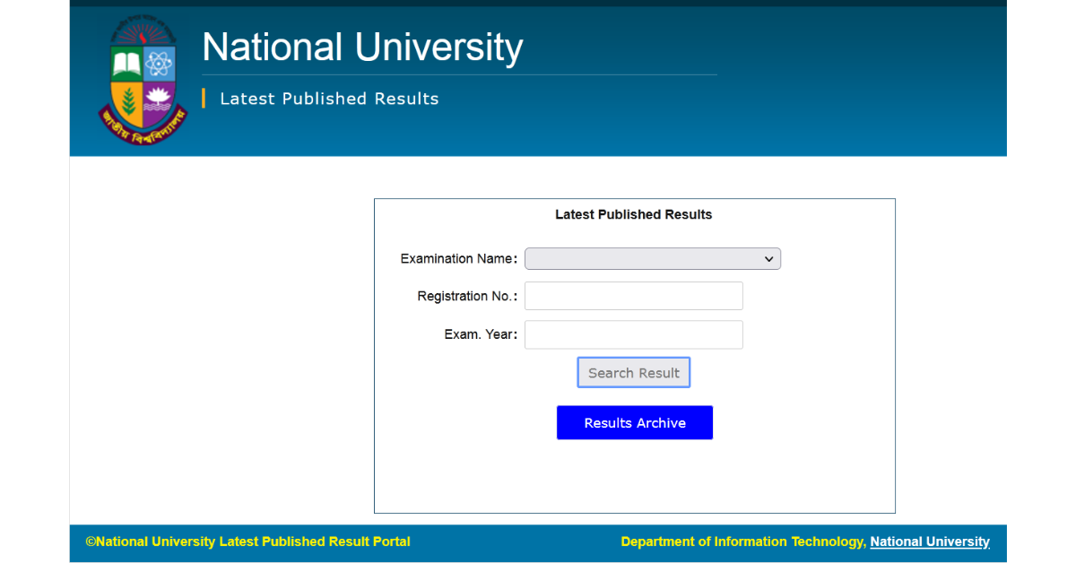 NU Masters Final Year Result 2024