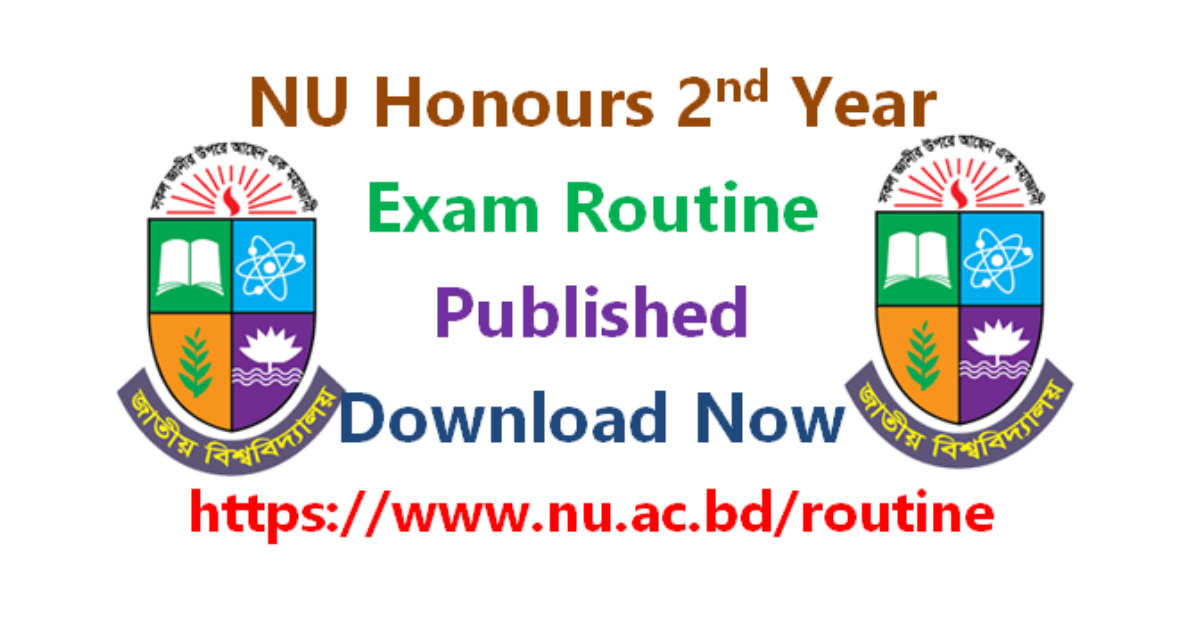 NU Honours 2nd Year Exam Routine 2024